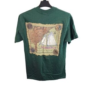 Vintage Hanes Beefy-T Heavyweight Tall Ship Short Sleeve T Shirt Men's Large USA